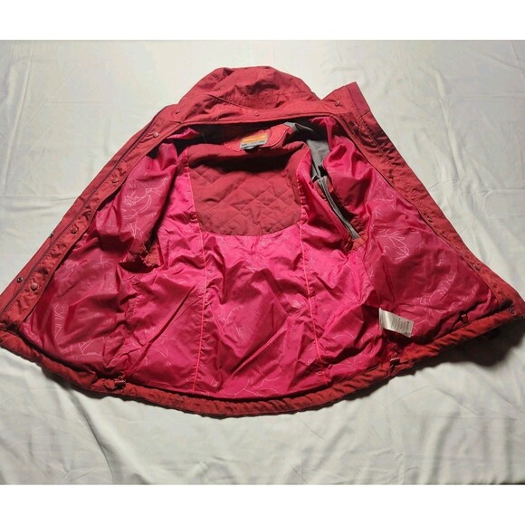 Merrell Womens Small Opti Shell Waterproof Breathable Hooded Jacket Vented Red - Picture 5 of 14